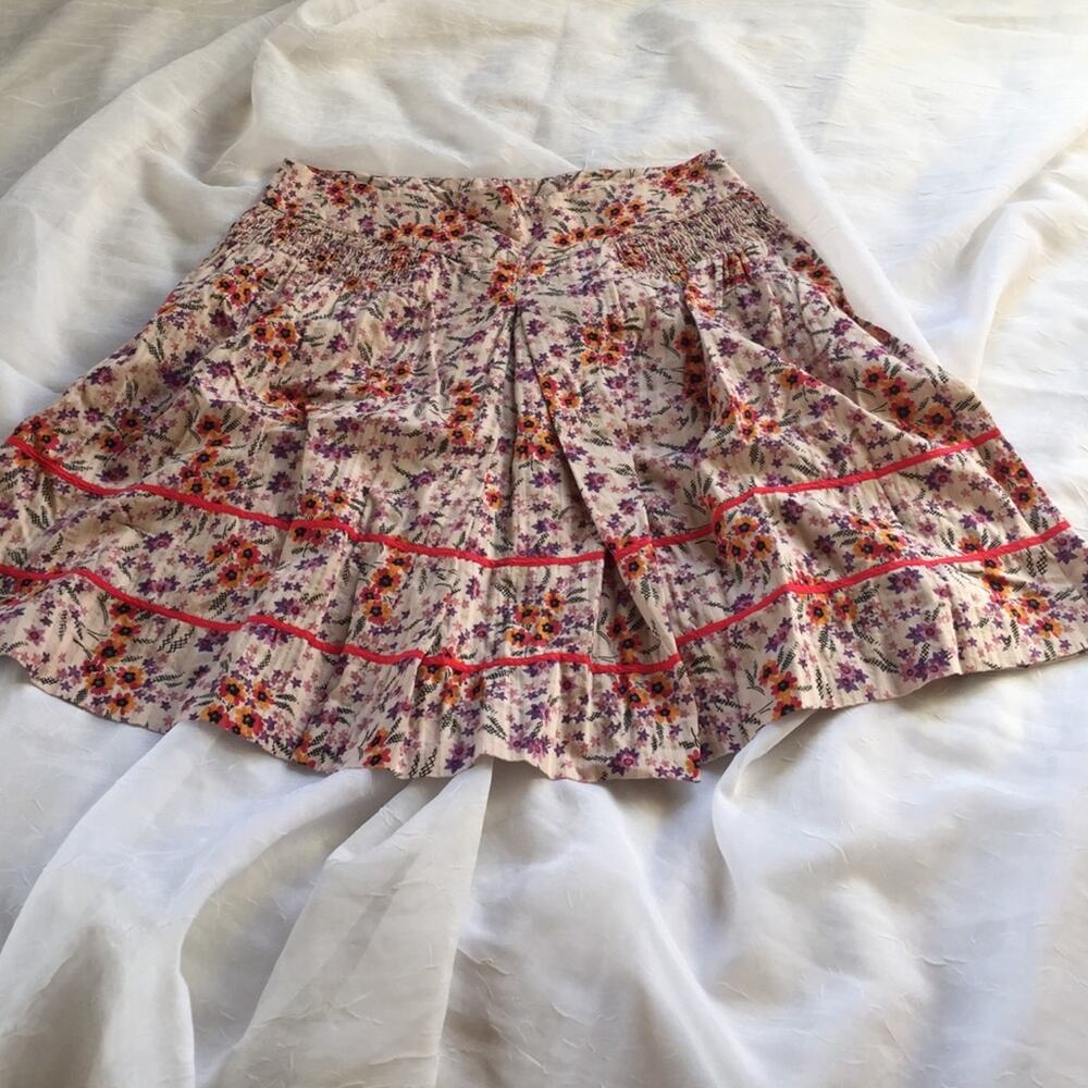 Lux boho cotton full prairie skirt, size‎ 7